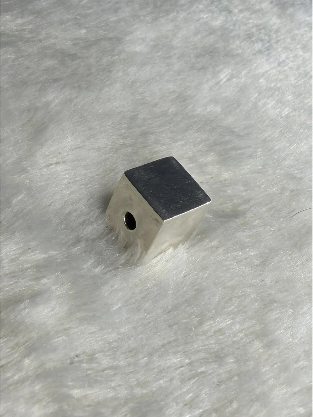Vintage Silpada Retired S0832 Sterling Silver .925 Square Cube Slide Charm
